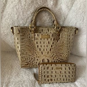 Brahmin handbag with matching wallet